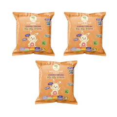 Kit 3 Biscoitos de polvilho Crilancha Cenoura e Curcuma 60g