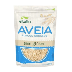 Aveia em Flocos Grossos Sem Glúten Vitalin 200g