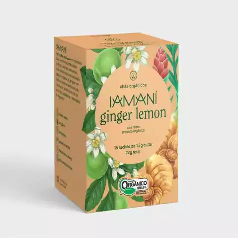 Chá Orgânico Ginger Lemon Iamaní - 15 sachês