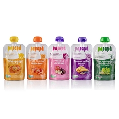 Kit 5 Papinhas Orgânicas Papapá Todos 5 Sabores - 1 de cada