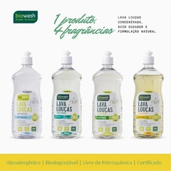Lava Louças Natural Biodegradável Vegano Menta Biowash 650ml - loja online