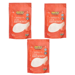 Kit 3 Farinha Trigo Sarraceno Orgânica S/ Glúten Ecobio 750g
