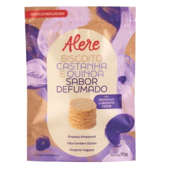 Biscoito De Castanha E Quinoa Defumado Sem Glúten Alere 70g