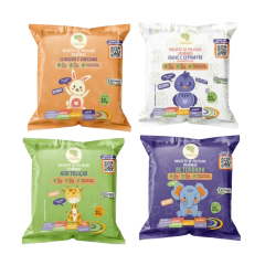 Kit 4 Biscoitos Polvilho Assado Orgânico Vegano Crilancha: Couve Espinafre, Beterraba, Cenoura e Hortaliça 80g