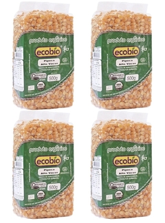 KIT - 4 Milho De Pipoca Orgânico Alto Vácuo Ecobio 500g