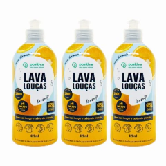 Kit 3 Lava Louças Laranja Positiva Hipoalergênico 1,260ml - comprar online