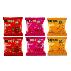 Kit 6 Biscoitos Infantil Papapá Orgânico 2 de Cada 120g