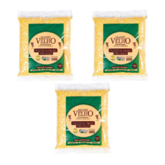 Kit 3 Flocos de Milho Orgânico Flocão Milho Cuscuz Mano Velho 1,5Kg