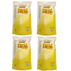 Kit 4 Flocão de Milho Orgânico S/ Glúten Vegano Ecobio 1Kg - comprar online
