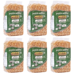 KIT - 6 Milhos De Pipoca Orgânico Alto Vácuo Ecobio 3Kg
