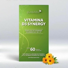 Vitamina D3 Sinergy Pura Vida 72g (60 cápsulas)
