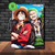 Kit completo de quadros para decoração de quarto One piece - Chapéu de Javali - Loja de produtos Personalizados
