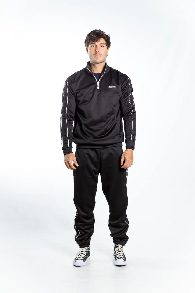 BUZO SPORTS M/CIERRE BORDADO BLACK — imagen 6