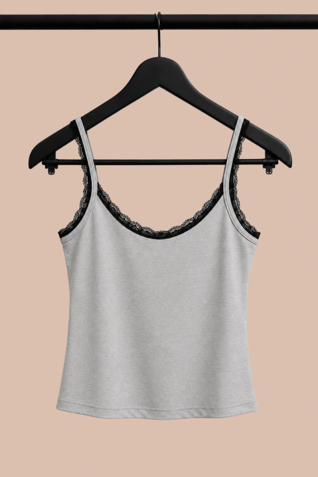 TOP CALY FRUNCE PUNTILLA GREY — imagen 4