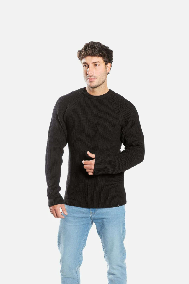 SWEATER WATERLOO RANGLAN BLACK