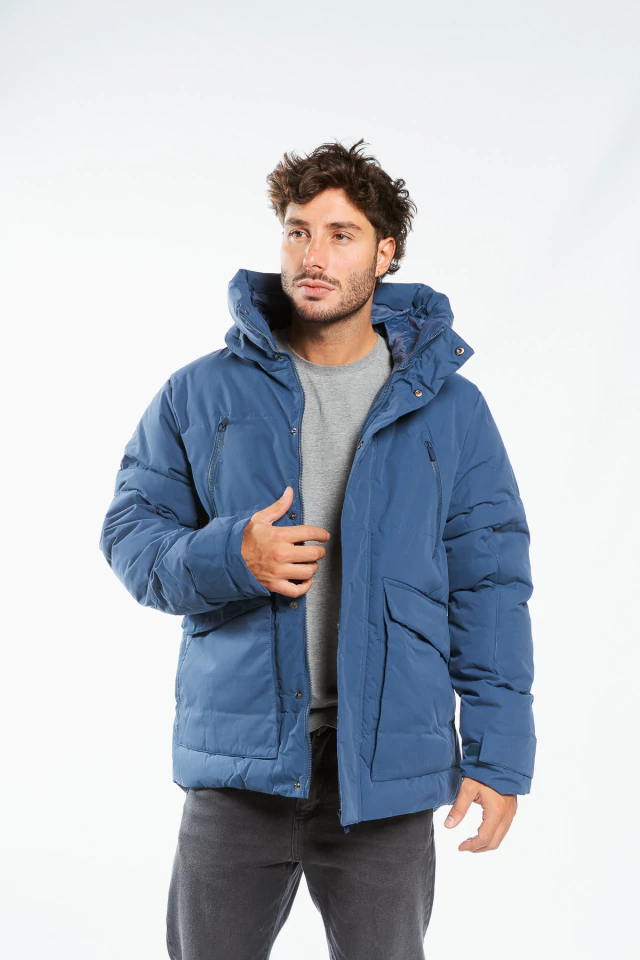 CAMPERA ASYMMETRIC PEACH BLUE