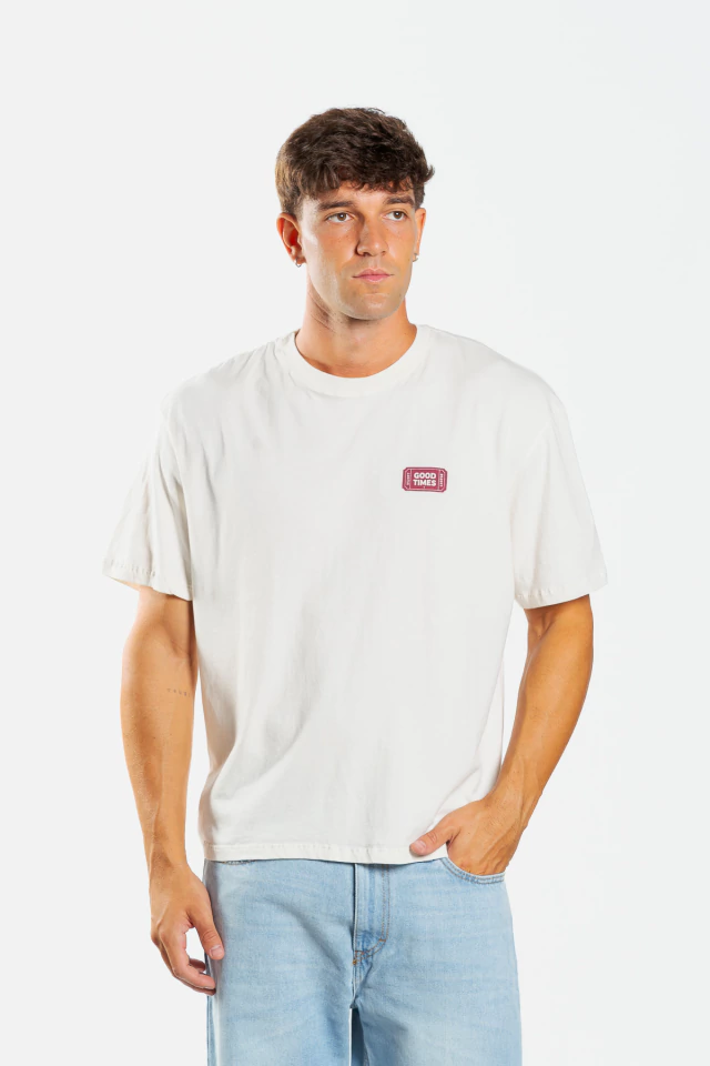 REMERA GOOD TIMES BOXY CRUDO