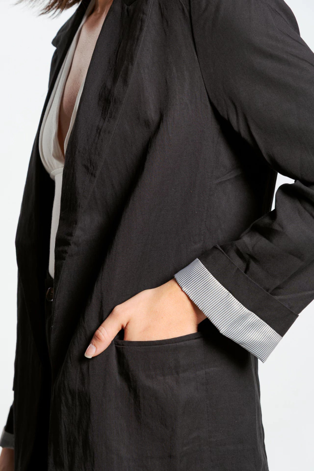 BLAZER PAX SATEN BLACK — imagen 4