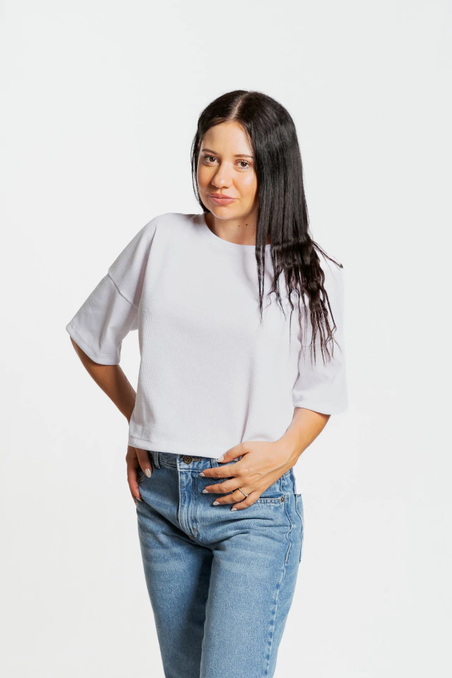 REMERA LADY WAFFLE WHITE