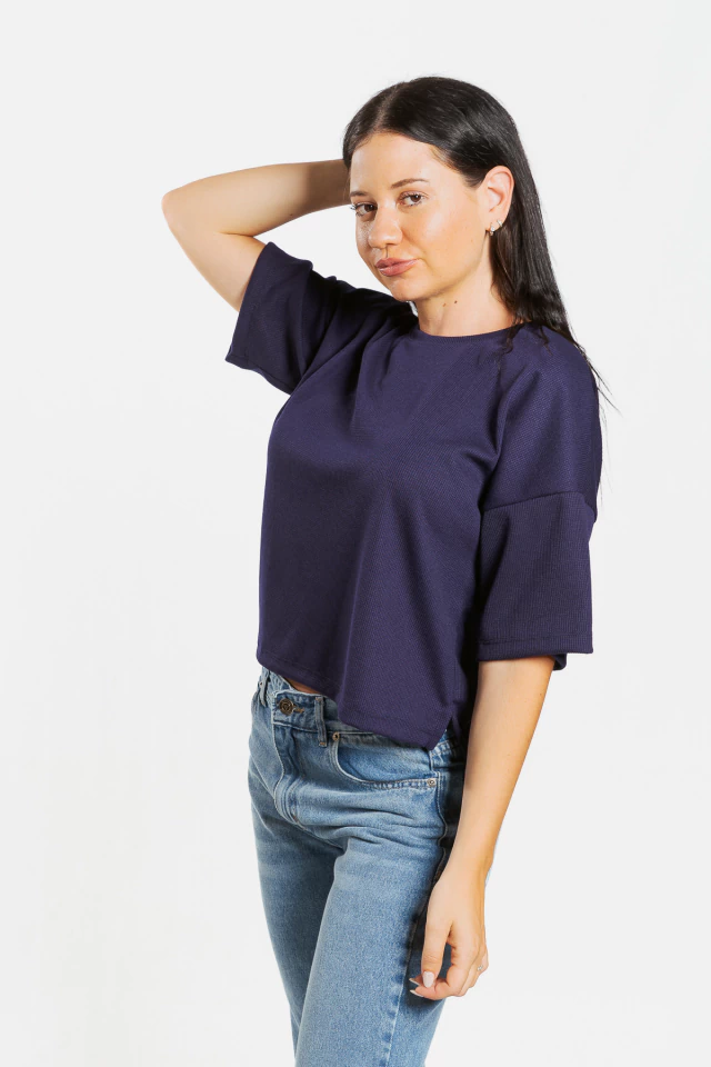 REMERA LADY WAFFLE NAVY BLUE