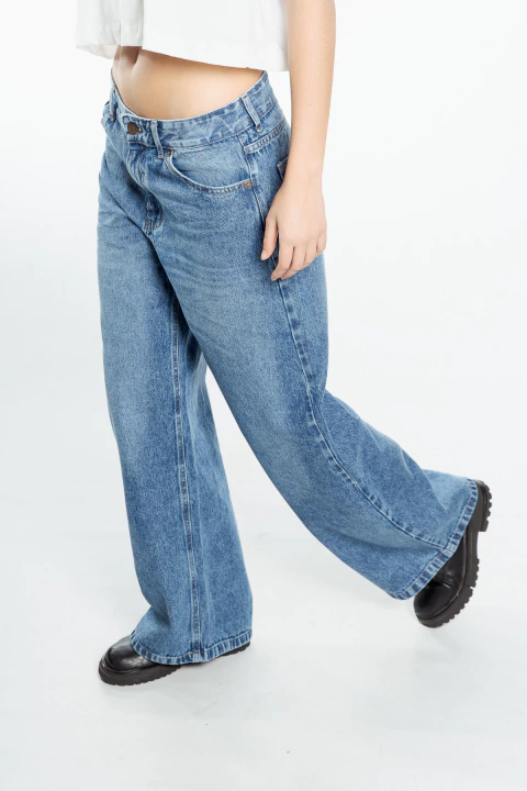 JEAN RACHEL WIDE BLUE - comprar online
