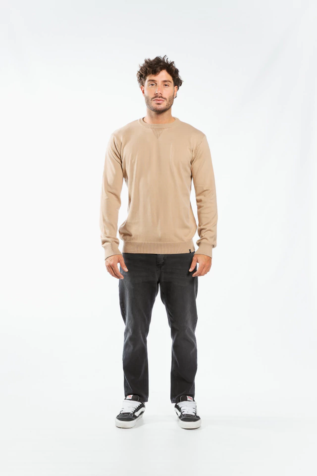 SWEATER DRAMMEN BASIC KHAKI — imagen 6