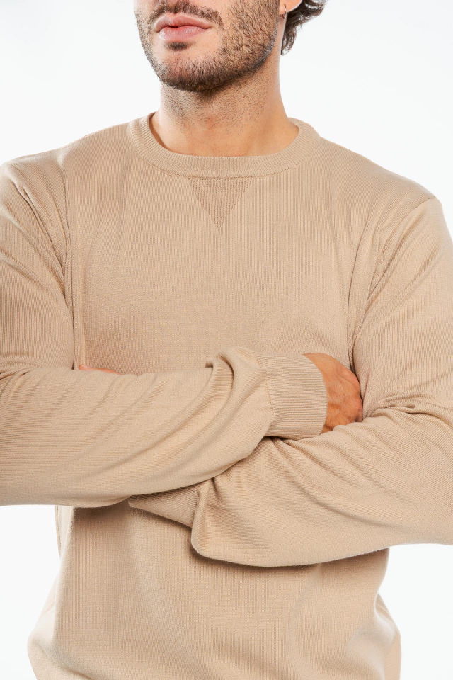 SWEATER DRAMMEN BASIC KHAKI — imagen 2