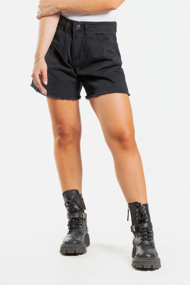 SHORT LUCI MOM DEFLE BLACK