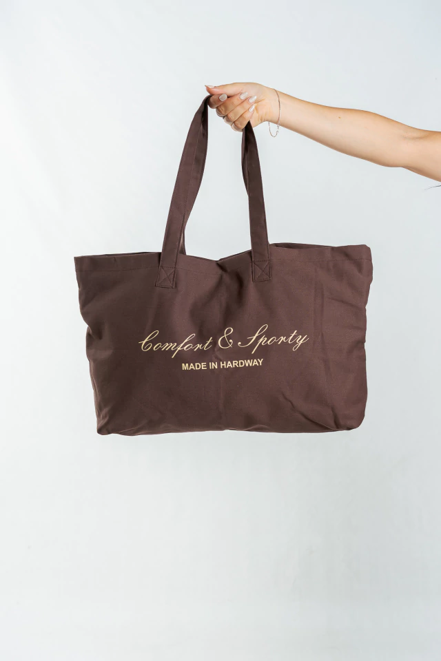 BOLSO CONFORT CANVAS CAOBA