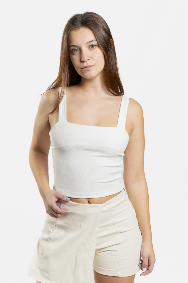 TOP KATA TIRAS RIBB OFF WHITE