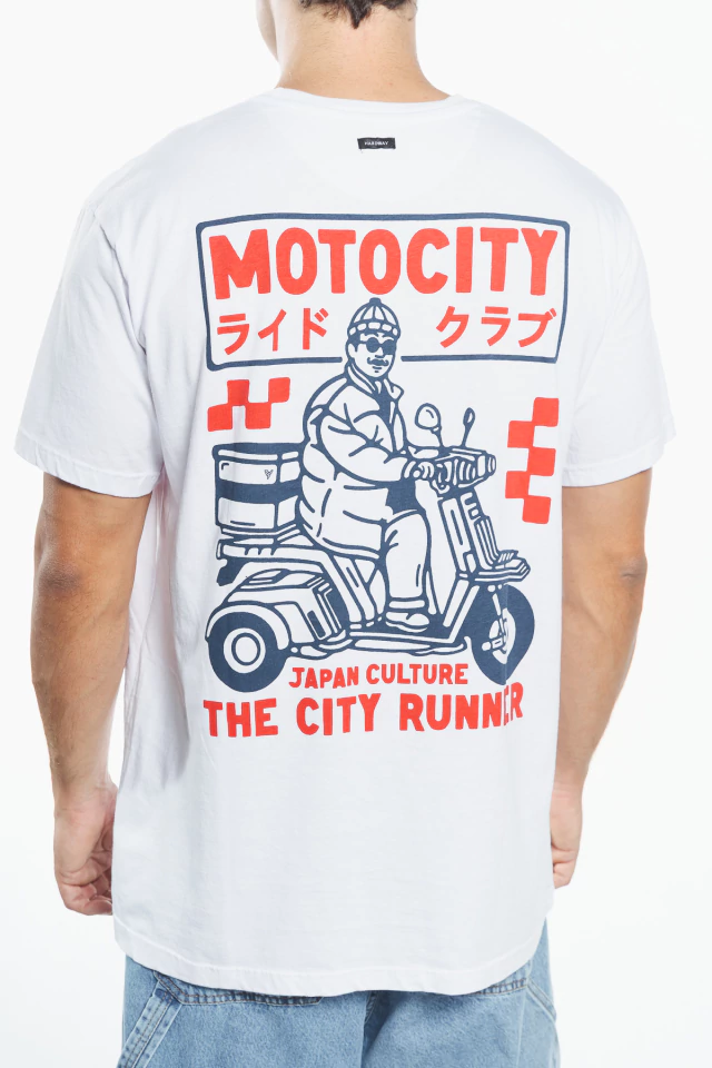 REMERA MOTOCITY RLX WHITE