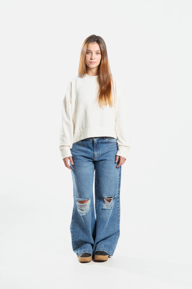 BUZO GIULIANA CROP RLX CRUDO — imagen 7