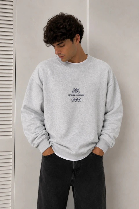 BUZO REBEL SOCIETY RUST MELANGE - comprar online