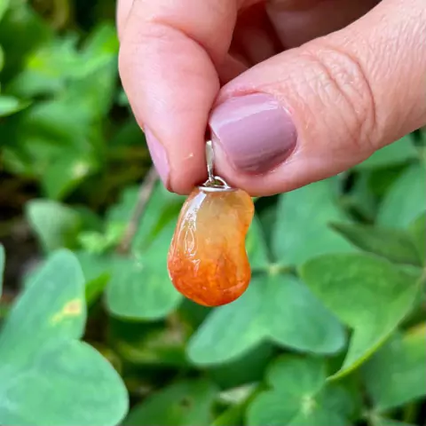 Pingente Ágata de Fogo (colado)