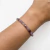 Pulseira ou Tornozeleira Ajustável Ametista Rondele 5mm - Peça única