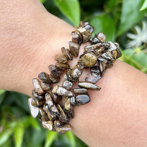 Pulseira de Bronzita Cascalho