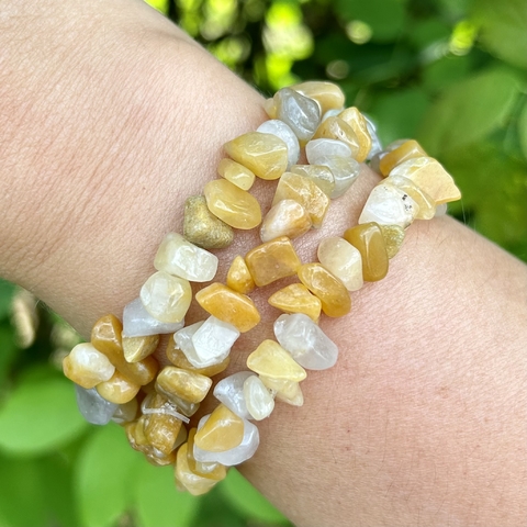 Pulseira de Jaspe Amarelo Cascalho