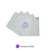 Servilletas Gris Lunares Blancos x20