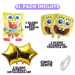 Blister Set 5 Globos Bob Esponja - comprar online