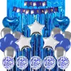 Combo Globos Cumpleaños Completo Azul Plata