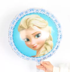 Globo Circulo Frozen Elsa 18" x5 - comprar online