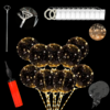 10 Globos Burbuja Cristal Led c/Palito e Inflador