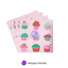 Servilleta Temática Cup Cake x20