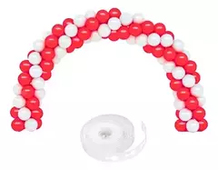 Kit Arco 100 Globos Rojo y Blanco