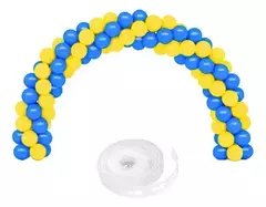 Kit Arco 100 Globos Azul y Amarillo