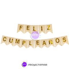 Cartel Banderin Feliz Cumpleaños Letra por Letra - comprar online