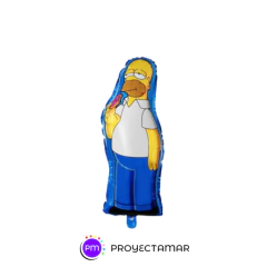 Globo Cuerpo Homero Simpson Borde Azul 24" x5