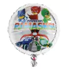 Globo Circulo Héroes en Pijama Plata 18" x5