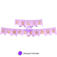Cartel Banderin Feliz Cumpleaños Letra por Letra en internet