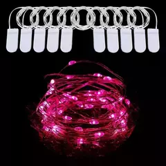 Tira Microled Rosa Pilas Chatas 3mts x10 unidades